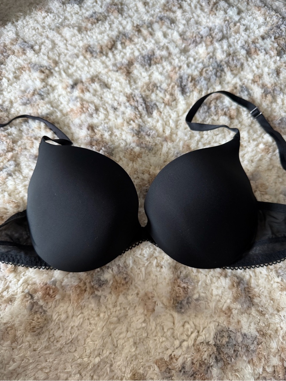 Calvin Klein Black Smooth T-Shirt Bra push up perfectly fit with lace detail